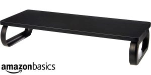 Soporte de madera para monitor de PC Amazon Basics