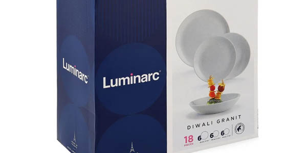 Vajilla redonda Luminarc Diwali de 18 piezas
