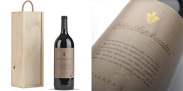 Botella de Vino tinto Azpilicueta Reserva D.O.Ca Rioja en caja de madera