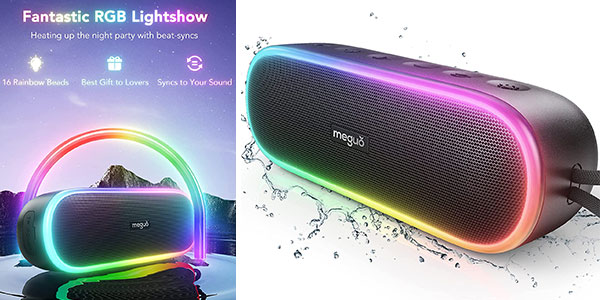 Chollo Altavoz inalámbrico Bluetooth Meguo de 20 W con iluminación RGB