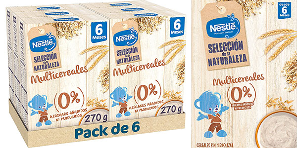 Chollo Pack x6 Papilla Multicereales NestlÃ© SelecciÃ³n de la Naturaleza de 270 g