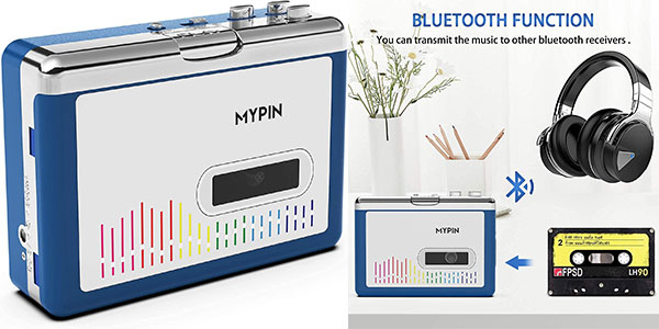 Chollo Reproductor de casete Mypin con bluetooth 