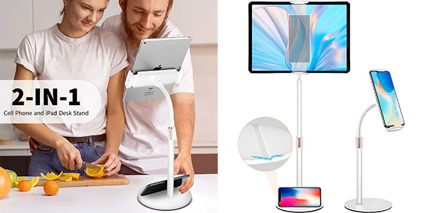 Chollo Soporte iFongsh ajustable y giratorio para tablet o smartphone 