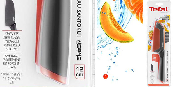 Cuchillo santoku Tefal K1220115 con hoja de 12 cm en Amazon