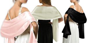 Estola de satén para mujer barata en Amazon