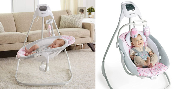 Columpio balancín electrónico Ingenuity SimpleComfort con sonido y vibración para bebé barato en Seleok