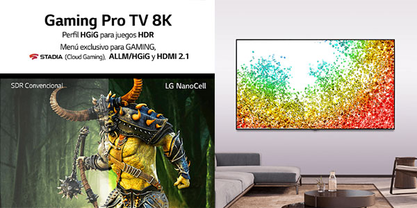 Smart TV LG NanoCell 8K con IA de 65" en oferta