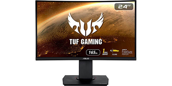 Monitor gaming curvo Asus TUF VG24VQR FullHD de 23.6" y 165 Hz