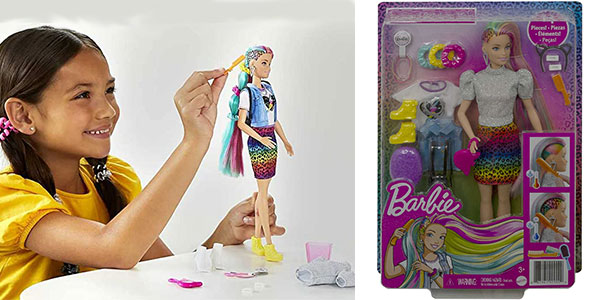 Barbie Pelo Arcoíris con accesorios barata
