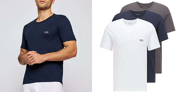 ▷ Chollo Pack x3 Camisetas básicas Hugo Boss para hombre sólo 20,95€ (talla M) ¡Sólo cada