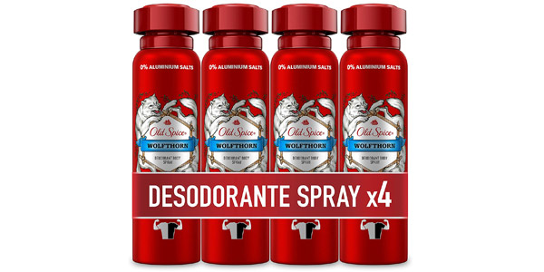 Pack x4 Desodorantes Old Spice Wolfthorn de 150 ml baratos en Amazon