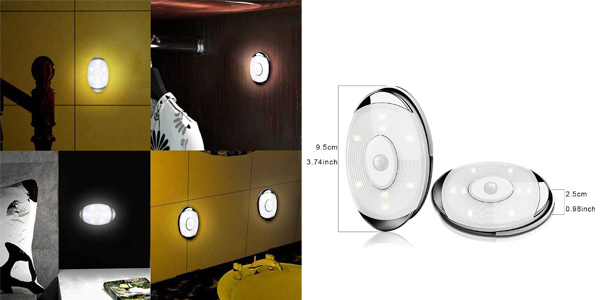 Pack x6 luces LED Lightess con sensor de movimiento y luz en Amazon