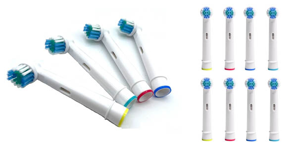 8 cabezales para cepillos Oral-B compatibles con diferentes modelos