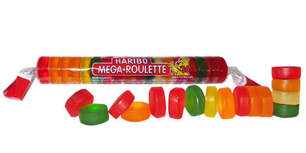 Pack caramelos goma Haribo Mega Roulette 1080g en Amazon
