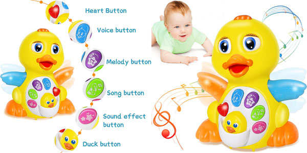 Pato musical Kaloisyhe de juguete para bebés barato en Amazon