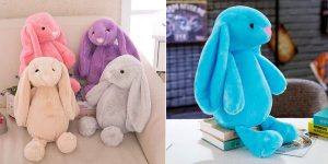 Muñeco de peluche de conejo de orejas largas barato en AliExpress