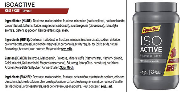Powerbar Isoactive Red Fruit bebida isotónica deportistas chollo