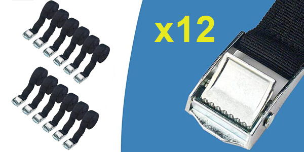 Pack x12 Cinchas de sujeción Zezirdas con hebilla ajustable baratas en Amazon