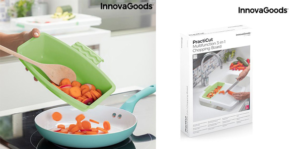 Tabla de Cortar Extensible con Bandeja, Contenedor y Escurridor 3 en 1 Practicut Innovagoods barata en Seleok