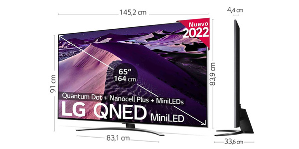 Smart TV LG 65QNED876QB UHD 4K HDR IA de 65" en El Corte InglÃ©s