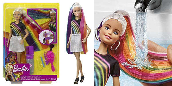 Barbie Destellos Arcoíris muñeca chollo
