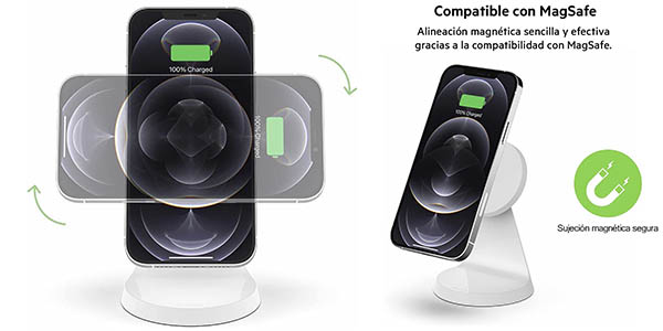 Belkin soporte cargador magnético inalámbrico chollo