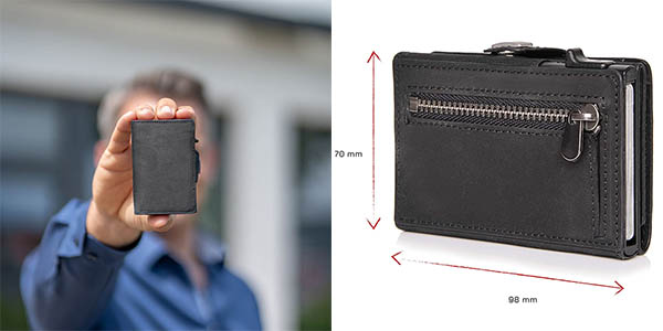Cartera billetera YATBEST con tarjetero extraíble, monedero y protección RFID