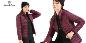 Chaqueta acolchada ultraligera Santelon para mujer barata en AliExpress