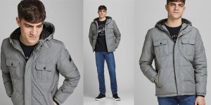 Chaqueta de invierno con capucha Jack & Jones para hombre barata en Jack & Jones Store