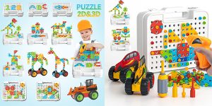 Chollo Juego de construcción infantil de 290 piezas con taladro