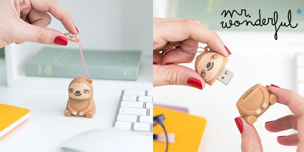 Chollo Memoria USB Perezoso de Mr. Wonderful con 32 GB