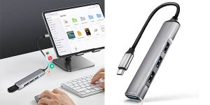 Concentrador USB-C JSToo con 4 puertos USB 3.0