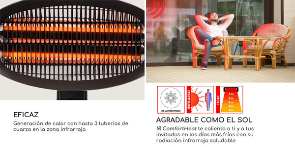 Estufa de terraza Blumfeldt Shiny Hot Roddy de 2.000 W en Amazon
