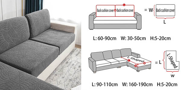 ▷ Chollo Funda elástica para cojines de sofá por sólo 7,48€ con envío  gratis (50% de descuento)