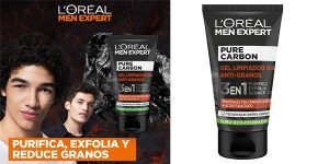 Gel limpiador facial diario anti-granos L'Oréal Paris Men Expert Pure Carbon de 100 ml barato en Amazon