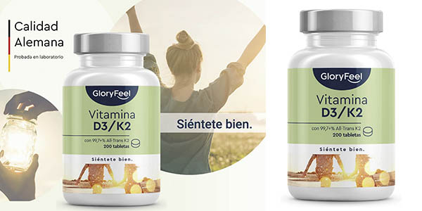 Glory Feel D3 K2 vitaminas comprimidos chollo