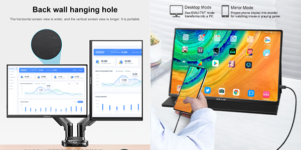 Monitor portátil ZEUSLAP IPS 2.5K de 16"