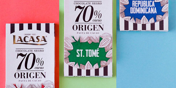 Pack x9 Tabletas de Chocolate 70% Cacao Orígenes La Casa (ST. Tomé, Venezuela y Rep Dominicana) de 90g en Zerca