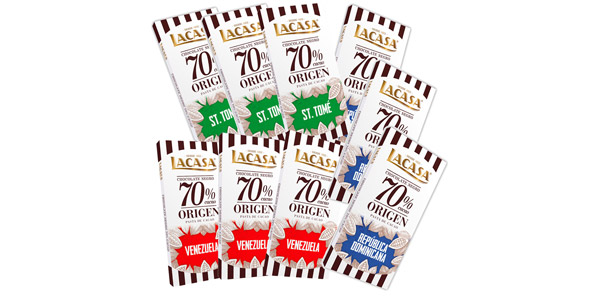 Pack x9 Tabletas de Chocolate 70% Cacao Orígenes La Casa (ST. Tomé, Venezuela y Rep Dominicana) de 90g baratas en Zerca