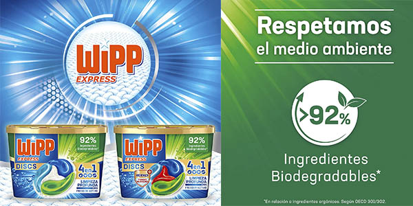 Wipp express discs cápsulas detergente oferta