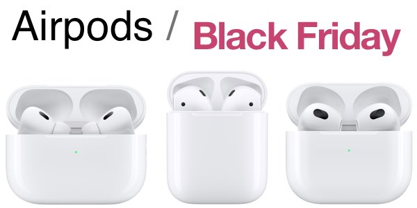 Apple AirPods baratos en Black Friday