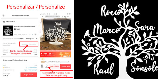 Árbol de la vida familiar personalizado de iOriginal barato en AliExpress