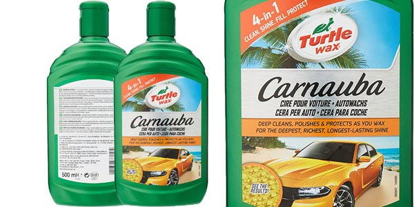 ▷ Chollo Cera líquida de carnauba Turtle Wax para coche de 500 ml por sólo  10,72€ (33% de descuento)