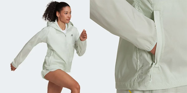 Chaqueta de running Adidas Run Fast Zip Solid para mujer barata