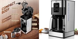Chollo Cafetera Amzdeal PurAroma CM1706BAT con filtro y pantalla táctil