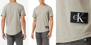 Chollo Camiseta Calvin Klein Jeans Insignia de manga volteada para hombre