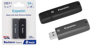 Chollo Pack de 2 memorias flash Espeon USB 3.1 de 64 GB