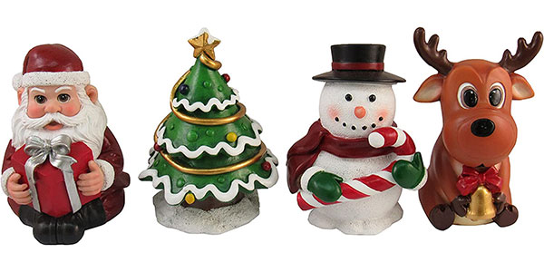 Chollo Set Merry Little Christmas de 4 miniaturas navideñas de 10 cm 