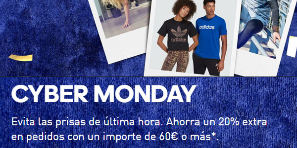 Cyber Monday Adidas: 20% de descuento EXTRA en pedidos de 60€ o