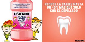 Enjuague bucal sin alcohol Listerine Smart Rinse de 500 ml para niños barato en Amazon